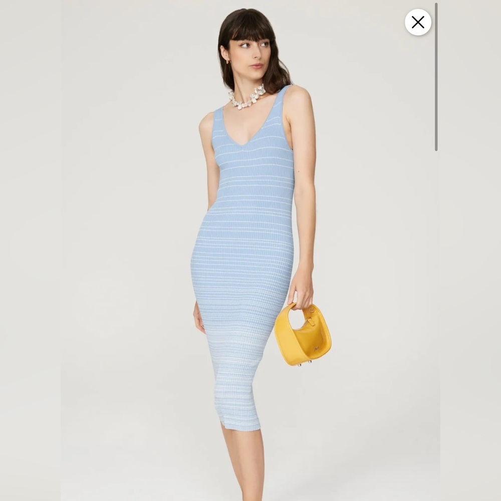 STAUD Blue Dana Dress